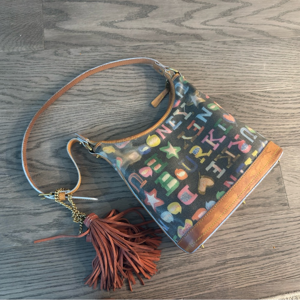 Dooney & Bourke Multicolor Shoulder Bag with Tassel